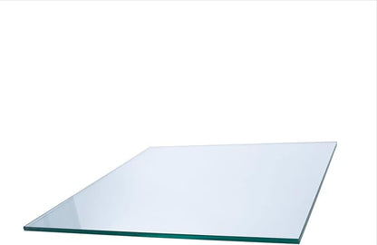 Spancraft 17" Square Clear Tempered Glass Table Top 3/8" Thick - Flat Polish Edge