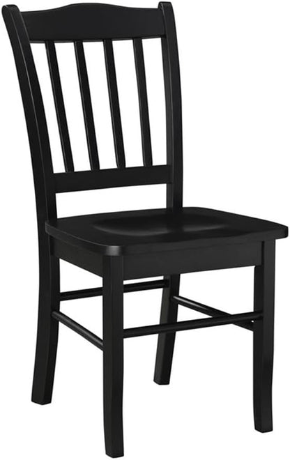 Boraam Shaker Dining Room Side Chairs, Set of 2 – Black Finish