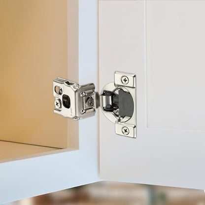 HOME EDIT 2 Pack 1 Pair 1-1/4 inch Overlay Soft Close Cabinet Hinges for Kitchen, Stainless Steel Three-Way Adjustable, Concealed Self-Closing Door Hinges