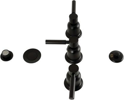 Kingston Brass KB6320DL Concord Three-Handle Bidet Faucet, Matte Black