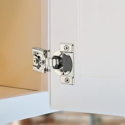 HOME EDIT 60 Pack 30 Pairs 5/8 inch Overlay Soft Close Cabinet Hinges for Kitchen, Stainless Steel Three-Way Adjustable, Concealed Self-Closing Door Hinges