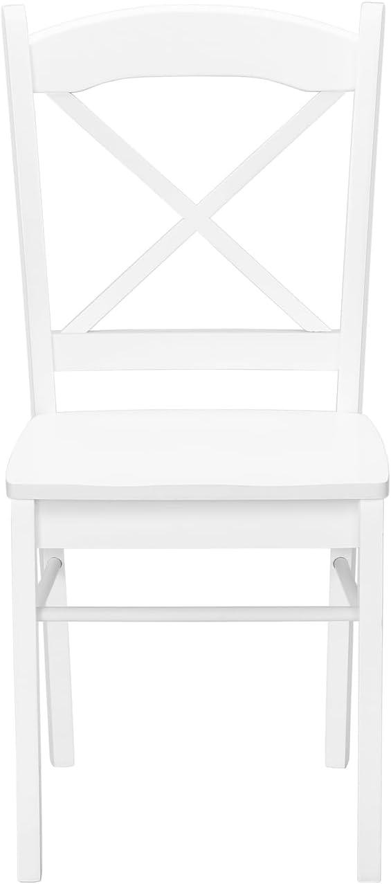 Monarch Specialties I 1320 Dining Chair, Set of 2, Side, Kitchen, Dining Room, White, Wood Legs, Transitional