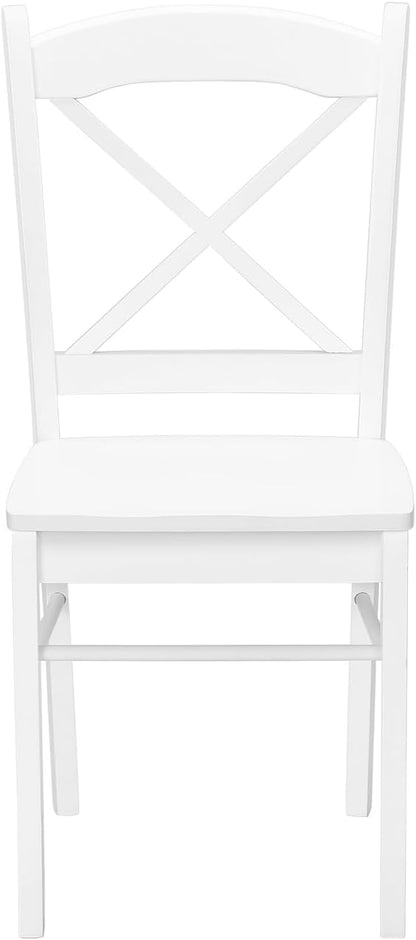 Monarch Specialties I 1320 Dining Chair, Set of 2, Side, Kitchen, Dining Room, White, Wood Legs, Transitional