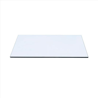 Spancraft 36" x 42" Rectangle Clear Tempered Glass Table Top 3/8" Thick - Flat Polish Edge