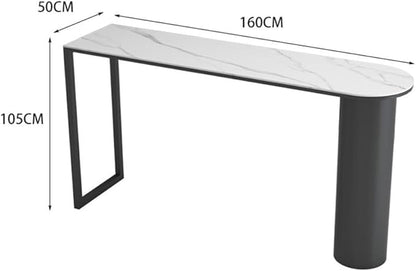 Pub Tables Light Luxury Rock Slab Bar Table Home Island Modern Pub Height Table for Kitchen & Dining, Living Room Counter Table(Large)