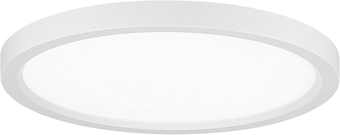 Minka Lavery 715-44-L Vantage LED Flush Mount, 1-Light, 30 Total Watts, 15-in H x 1-in W, White