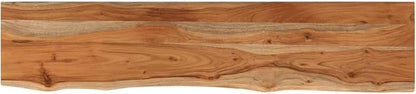 Solid Acacia Wood Table Top for Dining Room or Home Bar, Rustic Solid Acacia Wood Table Top 55.1 x 11.8 x 1.5 Inches, Natural Brown