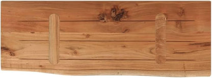 Solid Acacia Wood Live Edge Shelf Wall Mounted for Decorative Items with Shelf Supporting 165.3 lbs, Rustic Wall for Living Room, Natural Wood Tone Acacia 27.6 x 11.8 x 1.5 Inches