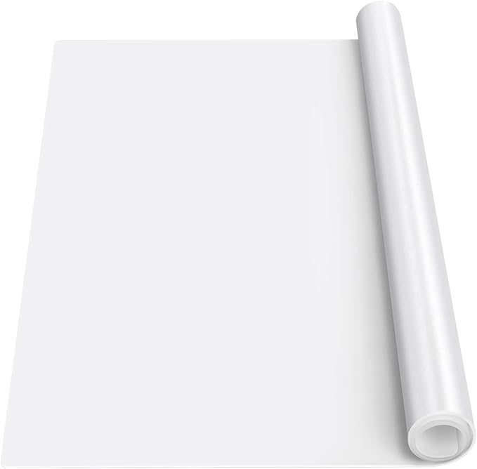 Silicone Mats for Kitchen Counter, Nonslip Silicone Mats for Crafts Countertop Protector Heat Resistant Mat (78.7” x 24” x 0.08”, Translucent)