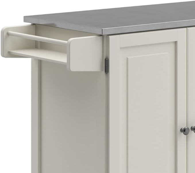 homestyles Dolly Madison Off-White Kitchen Cart