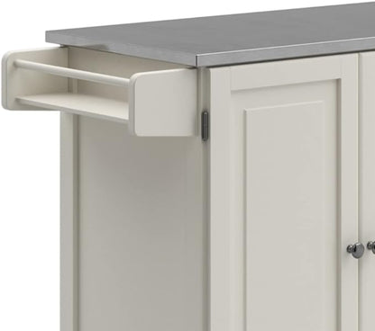 homestyles Dolly Madison Off-White Kitchen Cart