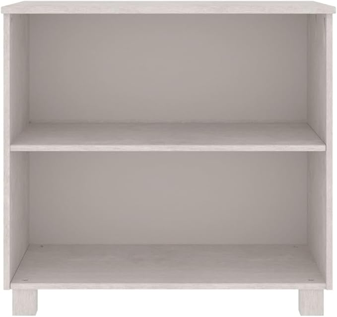 HAMAR White Solid Pine Sideboard 33.5"x13.8"x31.5" Buffet Cabinet with 2 Shelves, Modern Farmhouse Pantry Storage for Kitchen, Dining Room, Entryway
