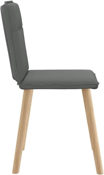 6-Piece Dark Gray Fabric Dining Chairs Set with Metal Frame, Thick Foam Seat and Backrest, Modern Farmhouse Kitchen & Living Room Furniture