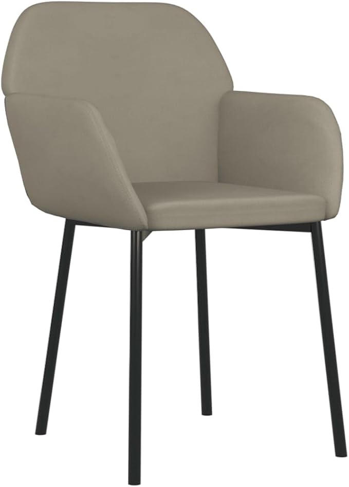 Set of 2 Modern Light Grey Velvet Dining Chairs 23.2"x21.3"x29.9", Ergonomic Farmhouse Accent Seat for Kitchen Comedor Living Room Bedroom