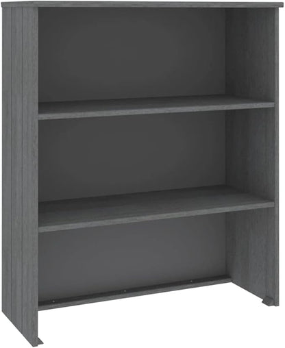 Dark Grey Highboard Top 13.8x33.5x39.4 inches, Pine Wood & MDF Buffet Cabinet with Shelves, Rustic Coffee Bar Storage for Living Room, Dining Room and Kitchen