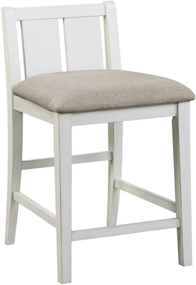 Lexicon Daye 3 Piece Wood Counter Height Dining Set in Gray and White