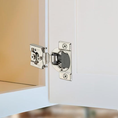 HOME EDIT 20 Pack 10 Pairs 3/4 inch Overlay Soft Close Cabinet Hinges for Kitchen, Stainless Steel Three-Way Adjustable, Concealed Self-Closing Door Hinges