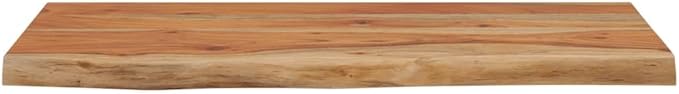 Solid Acacia Wood Live Edge Shelf Wall Mounted for Decorative Items with Shelf Supporting 165 lbs, Rustic Wall for Living Room, Brown Acacia Wood 23.6 x 11.8 x 1.5 Inches