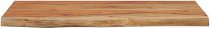 Solid Acacia Wood Live Edge Shelf Wall Mounted for Decorative Items with Shelf Supporting 165 lbs, Rustic Wall for Living Room, Brown Acacia Wood 23.6 x 11.8 x 1.5 Inches