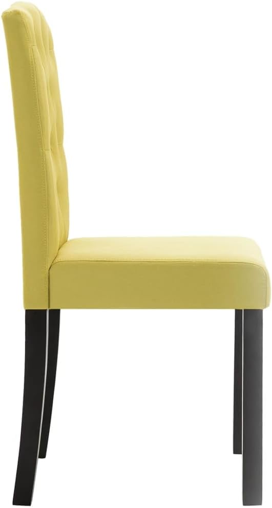 6-Piece Green Fabric Dining Chairs Set with Rubber Wood Frame, Modern Farmhouse Kitchen Chairs for Dining Room, Comfortable Upholstered Seating Furniture