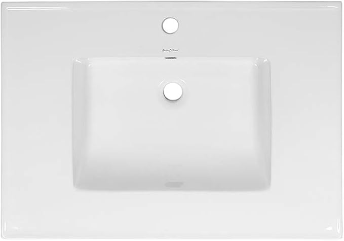 Swiss Madison Well Made Forever SM-VT328 Voltaire Vanity Top Sink, Glossy White