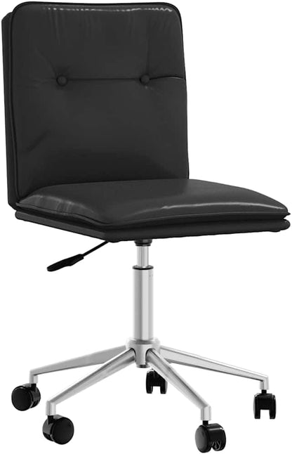 Set of 6 Black Faux Leather Dining Chairs, Modern Accent Seats 16.3" Seat Depth, Matte Finish Plywood & Metal Frame, 242.5 lb Capacity for Kitchen, Dining Room or Living Room