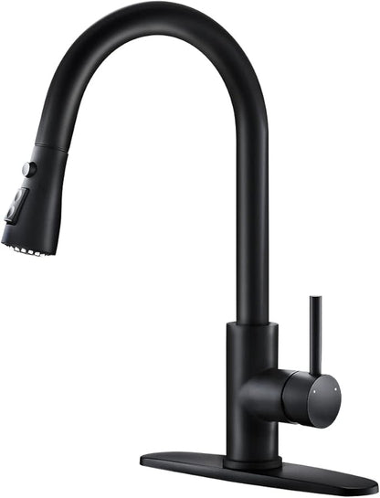 Black Kitchen Faucets with Pull Down Sprayer Kitchen Sink Faucet with Pull Out Sprayer Single Hole Deck Mount Single Handle Stainless Steel Grifos De Cocina 866068R
