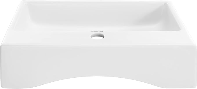 Claire 20 Rectangle Ceramic Vessel Sink, Matte White