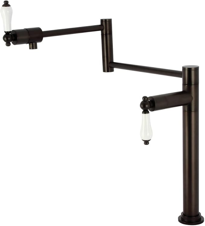 Kingston Brass KS4705PL Metropolitan Deck Mount Pot Filler, Oil Rubbed Bronze