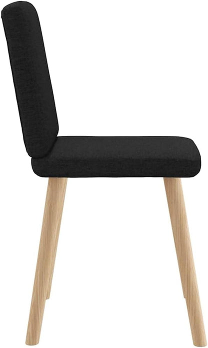 4 Pack Modern Dining Chairs Black Fabric with Metal and Wood Frame, Comfortable Kitchen Chairs for Dining Room, Living Room, Farmhouse Style, Sturdy Foam Padded Seats, 242.5 lb Capacity