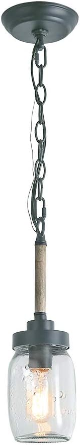 LOG BARN Mason Jar Lights, Farmhouse Mini Chandelier for Kitchen Island in Metal Finish, Rustic Pendant for Foyer, Hallway, Dining Rooms