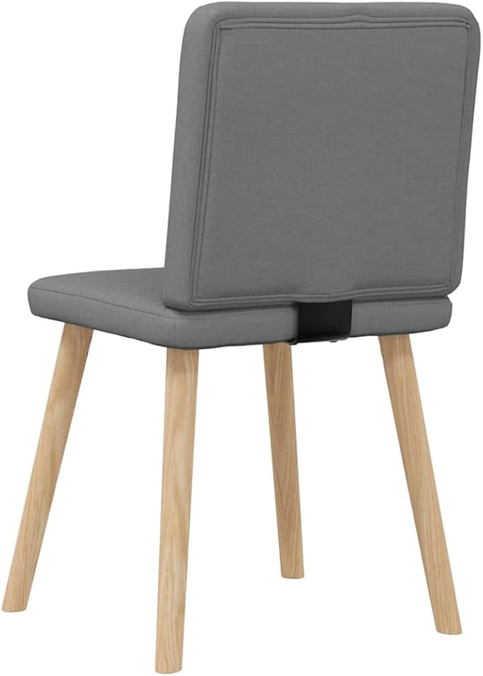 Dark Gray Fabric Dining Chairs 2-Pack Modern Design with Foam Cushion Metal & Wood Frame for Kitchen Dining Room Living Room Furniture
