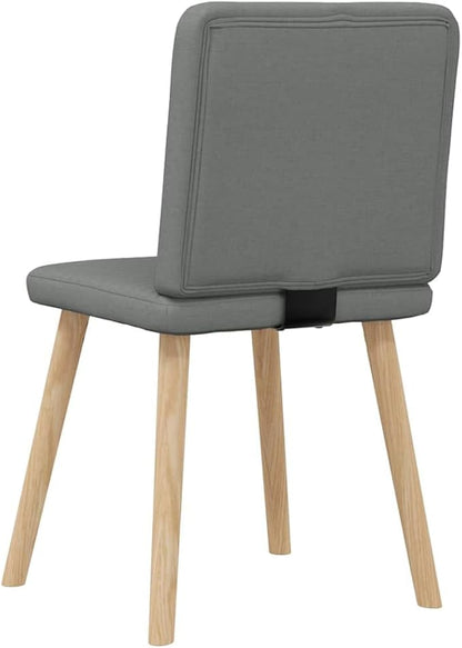 Dark Gray Fabric Dining Chairs 2-Pack Modern Design with Foam Cushion Metal & Wood Frame for Kitchen Dining Room Living Room Furniture