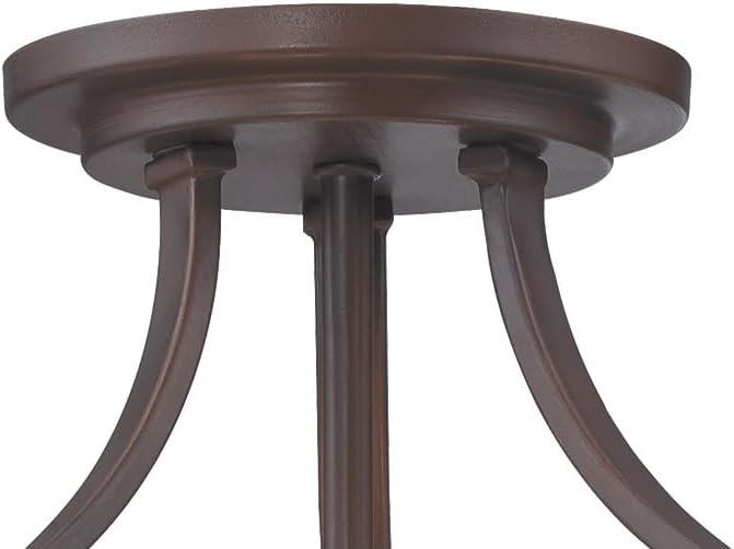 Minka Lavery 4962-284 Overland Park Semi-Flush, 3-Light, 300 Total Watts, 16.5-in H x 11.75-in W, Vintage Bronze