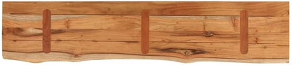 Solid Acacia Wood Table Top for Dining Room or Home Bar, Rustic Solid Acacia Wood Table Top 55.1 x 11.8 x 1.5 Inches, Natural Brown