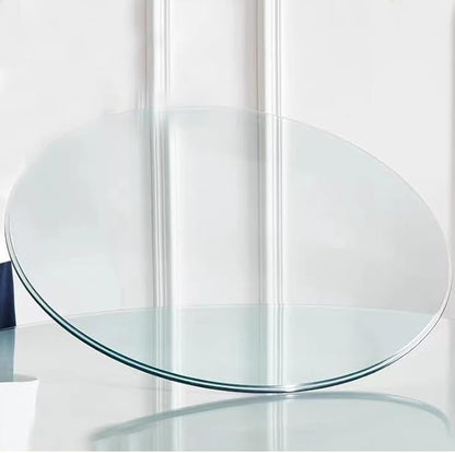 42" Glass Table Top 0.36" Inch Thick Tempered Pencil Polished Edge Round Glass Table Top，for Dining, Coffee, Table，Coffee, Office, Side Table