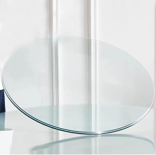 40" Inch Round Glass Table Top 0.36" Inch Thick Tempered Pencil Polished Edge, for Dining, Coffee, Restaurant，Coffee, Office, Side Table
