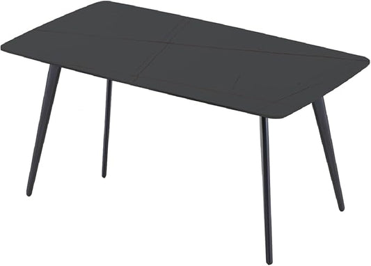 Wycian Island Table for Kitchen, Black Work Table Metal Living Room Bedroom Dining Rooms Garden 1PC