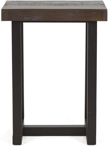 Steve Silver Jennings Cherry and Ebony Solid Wood Live Edge 3-Piece Counter Dining Set