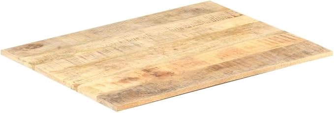 Solid Mango Wood Table Top 35.4 x 27.6 Inch Rectangular Replacement Table Surface for Dining Kitchen Cafe Rustic Industrial Style