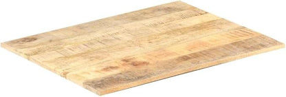 Solid Mango Wood Table Top 35.4 x 27.6 Inch Rectangular Replacement Table Surface for Dining Kitchen Cafe Rustic Industrial Style