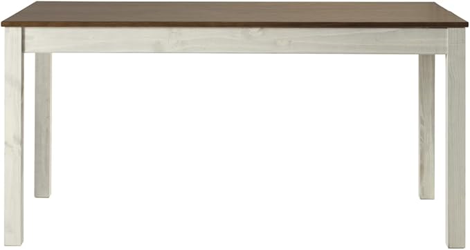 HomeStock Island Oasis Dining Table in Distressed White