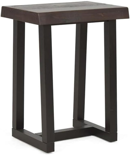 Steve Silver Jennings Cherry and Ebony Solid Wood Live Edge 3-Piece Counter Dining Set