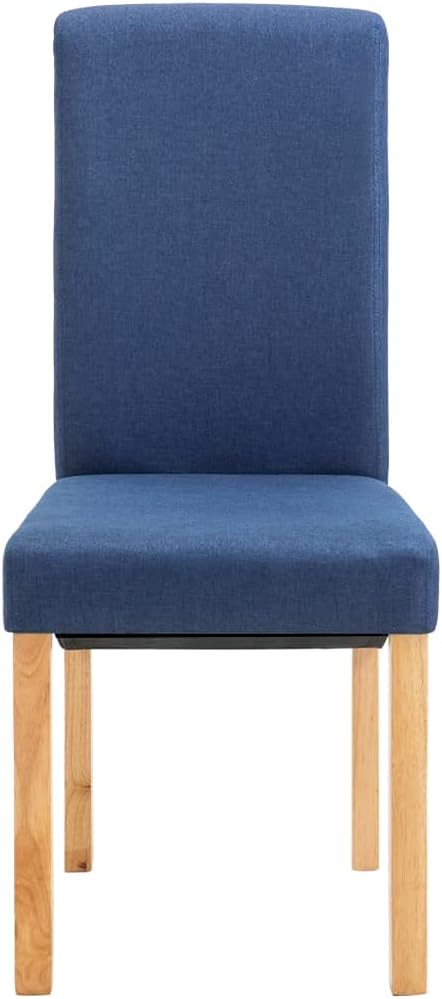 Modern Dining Chairs Set of 4 Blue Fabric Upholstered Wooden Frame Accent Chairs for Dining Room Kitchen Living Room Farmhouse Furniture