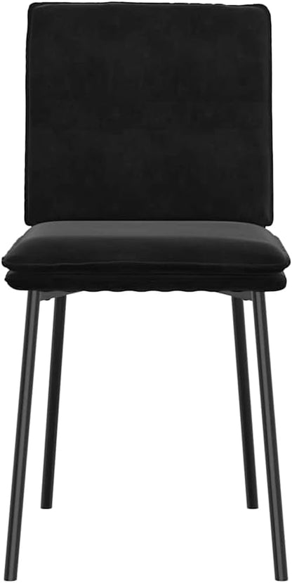 6 Pack Black Velvet Dining Chairs with Metal Wood Frame, Comfortable Modern Accent Chairs for Kitchen, Living Room, Bedroom, 242.5lb Capacity