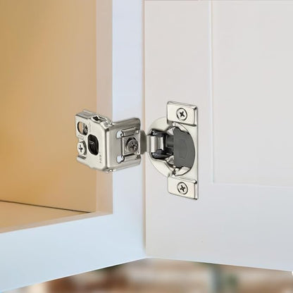 HOME EDIT 20 Pack 10 Pairs 1-3/8 inch Overlay Soft Close Cabinet Hinges for Kitchen, Stainless Steel Three-Way Adjustable, Concealed Self-Closing Door Hinges
