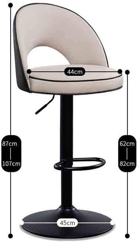 Dining Chair Reclining Chairs Sub Kitchen Island Counter Front Desk Light Bar Stools Lift Dining High Chair(Orange)