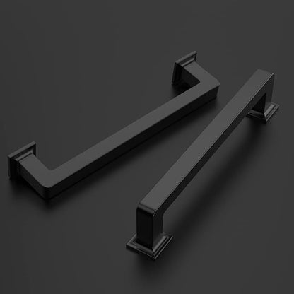 Amerdeco 6 Pack Matte Black Cabinet Pulls 5 Inch(128MM) Hole Centers Kitchen Cabinet Handles Cabinet Hardware Kitchen Handles for Cabinets Cupboard Handles Drawer Pulls ZH0019