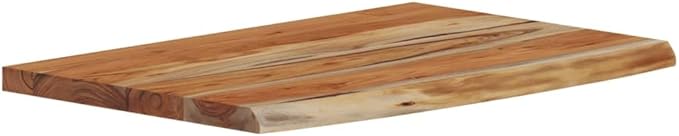 Solid Acacia Wood Live Edge Shelf Wall Mounted for Decorative Items with Shelf Supporting 165.3 lbs, Rustic Wall for Living Room, Brown Acacia Wood 19.7 x 11.8 x 1.0 Inches