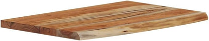 Solid Acacia Wood Live Edge Shelf Wall Mounted for Decorative Items with Shelf Supporting 165.3 lbs, Rustic Wall for Living Room, Brown Acacia Wood 19.7 x 11.8 x 1.0 Inches